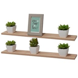 Kit 2 Prateleiras 60 x 25cm Carvalho Com Mão Francesa - 1