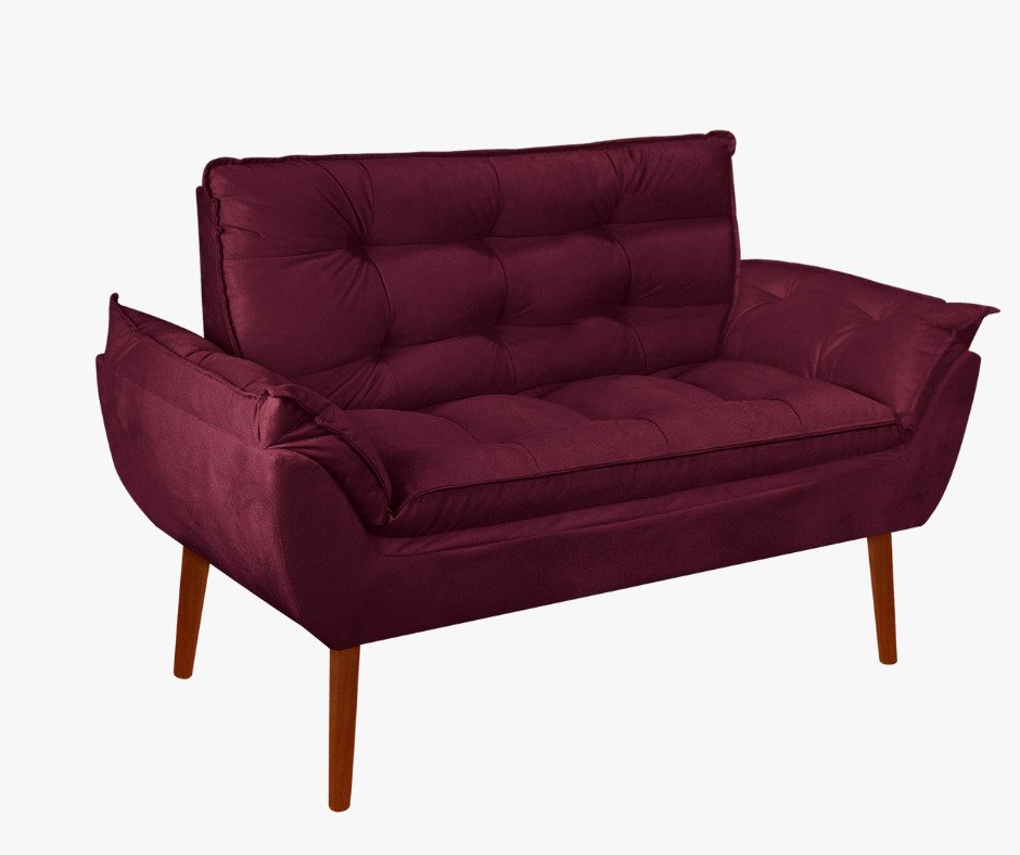 Kit 01 Namoradeira Opala 02 Lugares Decorativa Suede