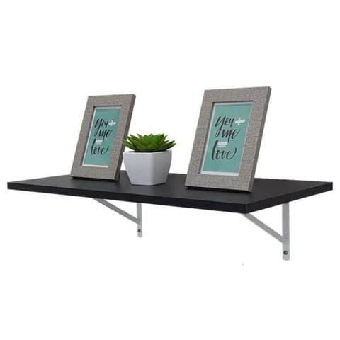 Prateleira 60 x 30cm Preta Com Mão Francesa