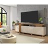 Rack Tv Até 75'' 4 Portas 2 Nichos Marrom Off White - 4