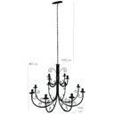 Ver imagem 2 de Lustre Luminária Ferro Teto 12 Bocais 2 Andares Salão Pé Direito Festas Sala de Jantar Decoração Lum
