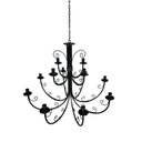Ver imagem 3 de Lustre Luminária Ferro Teto 12 Bocais 2 Andares Salão Pé Direito Festas Sala de Jantar Decoração Lum