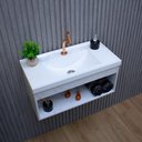 Ver imagem 3 de Gabinete Kit Armario para Banheiro 100% MDF Zoff 63cm com Cuba