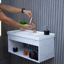 Ver imagem 4 de Gabinete Kit Armario para Banheiro 100% MDF Zoff 63cm com Cuba