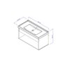 Gabinete Kit Armario para Banheiro 100% MDF Zoff 63cm com Cuba - 5