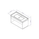 Ver imagem 5 de Gabinete Kit Armario para Banheiro 100% MDF Zoff 63cm com Cuba