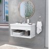 Gabinete Kit Armario para Banheiro 100% MDF Zoff 63cm com Cuba - 1