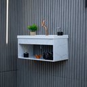 Ver imagem 2 de Gabinete Kit Armario para Banheiro 100% MDF Zoff 63cm com Cuba