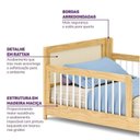 Ver imagem 7 de Quarto Completo Montessoriano, Cama Solteiro Evolutiva e Guarda-Roupa Modulado com LED Wave Casatema MadeiraOriginals Branco/Marrom