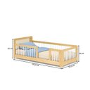 Ver imagem 6 de Quarto Completo Montessoriano, Cama Solteiro Evolutiva e Guarda-Roupa Modulado com LED Wave Casatema MadeiraOriginals Branco/Marrom