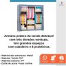 Guarda Roupa Dobrável Organizador Armário para Organizar Roupas - Cinza - 4