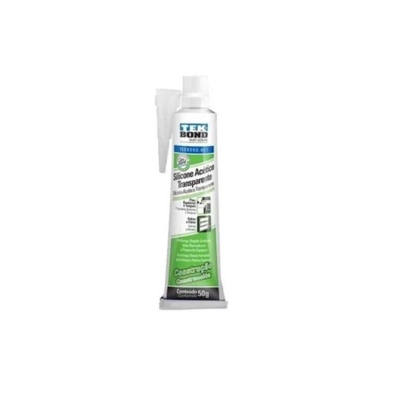 Silicone Acetico Transparente Construção 50G -Tekbond