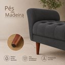 Ver imagem 5 de Recamier Descanso 160 cm para Quarto em Suede Cinza Escuro