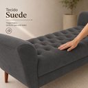 Ver imagem 4 de Recamier Descanso 160 cm para Quarto em Suede Cinza Escuro
