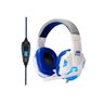 Headset Fone Gamer com Microfone Knup- Kp-397 Branco/Azul - 3