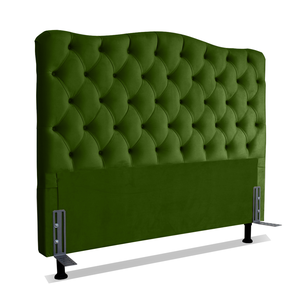 Cabeceira Para Cama Box King 1,98 M Realeza:Suede Verde Musgo