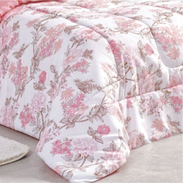 Edredom Naturallys Queen Dupla Face - Serene Rosa - 3