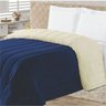 Coberdrom Matelado Queen Dupla Face Sherpa Toque Lã Carneiro - Azul Royal - 1