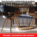 Ver imagem 2 de Cadeira com Braços Giratória Nicole Rivatti Poliuretano Preto Estrutura em Madeira Multilaminada