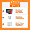 Ver imagem 2 de Forno Turbo Convec. Inox e Vermelho FCSB4E 220V + Bancada MES-004 + 8 Assadeiras - Venâncio