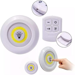 Kit 3 Lâmpadas Luminária Led Controle sem Fio - 6