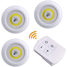 Kit 3 Lâmpadas Luminária Led Controle sem Fio - 1