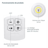 Kit 3 Lâmpadas Luminária Led Controle sem Fio - 5