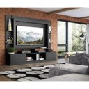 Ver imagem 7 de Rack Estante com Painel e Suporte para TV até 65 Polegadas e 2 Portas Oslo Multimóveis Preto