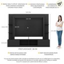 Ver imagem 3 de Rack Estante com Painel e Suporte para TV até 65 Polegadas e 2 Portas Oslo Multimóveis Preto