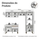 Ver imagem 7 de Cozinha Completa Pieta 8 Portas 1 Gaveta MDP 260cm Branco Madesa