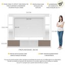 Ver imagem 3 de Rack com Painel e Suporte para TV até 65 Polegadas Prateleiras com Espelho Oslo Multimóveis Branco/L