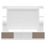 Rack com Painel e Suporte para TV até 65 Polegadas Prateleiras com Espelho Oslo Multimóveis Branco/L - 6