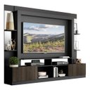 Ver imagem 2 de Rack com Painel e Suporte TV 65 Polegadas Prateleiras com Espelho Oslo Multimóveis Preto/Tenerife