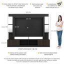 Ver imagem 3 de Rack com Painel e Suporte TV 65 Polegadas Prateleiras com Espelho Oslo Multimóveis Preto/Tenerife