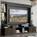 Ver imagem 1 de Rack com Painel e Suporte TV 65 Polegadas Prateleiras com Espelho Oslo Multimóveis Preto/Tenerife