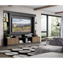 Ver imagem 7 de Rack com Painel e Suporte para TV até 65 Polegadas Prateleiras com Espelho Oslo Multimóveis Preto/Ma