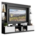 Ver imagem 2 de Rack com Painel e Suporte para TV até 65 Polegadas Prateleiras com Espelho Oslo Multimóveis Preto/Br