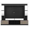 Rack com Painel e Suporte para TV até 65 Polegadas Prateleiras com Espelho Oslo Multimóveis Preto/La - 6