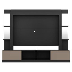 Rack com Painel e Suporte para TV até 65 Polegadas Prateleiras com Espelho Oslo Multimóveis Preto/La - 6 Rack com Painel e Suporte para TV até 65 Polegadas Prateleiras com Espelho Oslo Multimóveis Preto/La - 6
