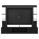 Ver imagem 6 de Rack com Painel e Suporte para Tv até 65 Polegadas Prateleiras com Espelho Oslo Multimóveis Preto