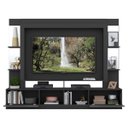 Ver imagem 5 de Rack com Painel e Suporte para Tv até 65 Polegadas Prateleiras com Espelho Oslo Multimóveis Preto