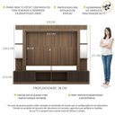 Ver imagem 3 de Rack com Painel e Suporte para TV até 65 Polegadas Prateleiras com Espelho Oslo Multimóveis Madeirad