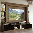 Ver imagem 1 de Rack com Painel e Suporte para TV até 65 Polegadas Prateleiras com Espelho Oslo Multimóveis Madeirad