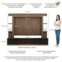 Ver imagem 3 de Rack com Painel e Suporte para TV até 65 Polegadas Prateleiras com Espelho Oslo Multimóveis Madeirad