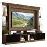 Rack com Painel e Suporte para TV até 65 Polegadas Prateleiras com Espelho Oslo Multimóveis Madeirad - 2