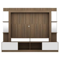 Rack com Painel e Suporte para TV até 65 Polegadas Prateleiras com Espelho Oslo Multimóveis Madeirad - 6