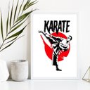 Ver imagem 2 de Quadro Decorativo Karatê 24x18cm - com Vidro:madeira Branca