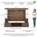 Ver imagem 3 de Rack com Painel e Suporte para TV até 65 Polegadas Prateleiras com Espelho Oslo Multimóveis Madeirad