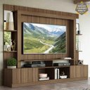 Ver imagem 1 de Rack com Painel e Suporte para TV até 65 Polegadas Prateleiras com Espelho Oslo Multimóveis Madeirad