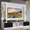Ver imagem 1 de Rack com Painel e Suporte para TV até 65 Polegadas Prateleiras com Espelho Oslo Multimóveis Branco/P
